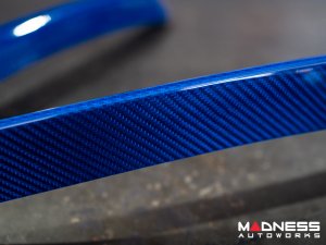 Alfa Romeo Giulia Front V Shield Grill Frame + Emblem Frame Kit - Carbon Fiber - QV Model - Blue Candy Alfa Romeo Giulia Front V Shield Grill Frame + Emblem Frame Kit - Carbon Fiber - QV Model - Blue Candy